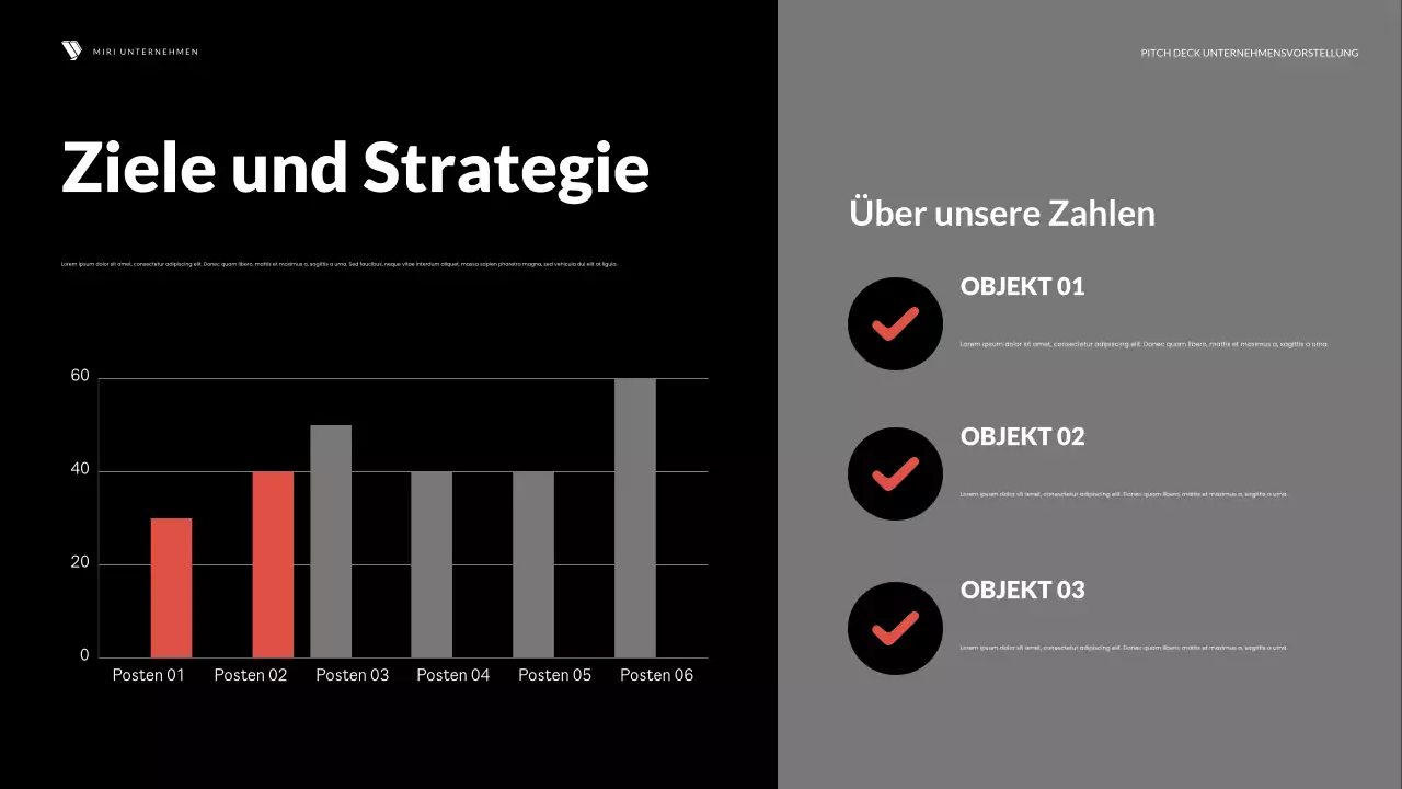 red modern business pitch