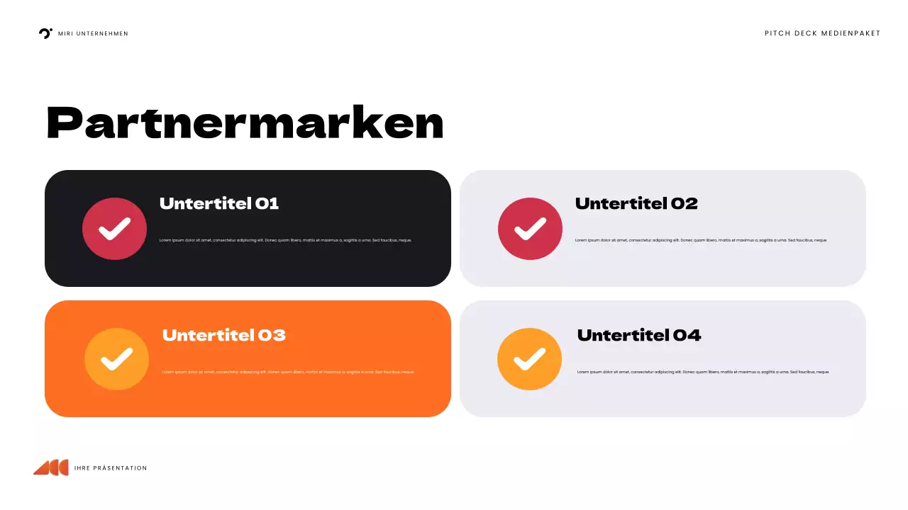 orange bold media presentation