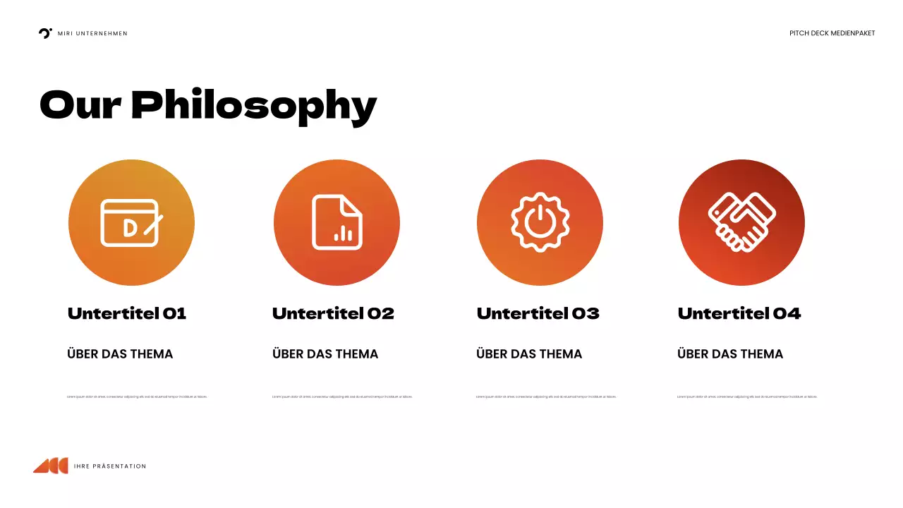 orange bold media presentation