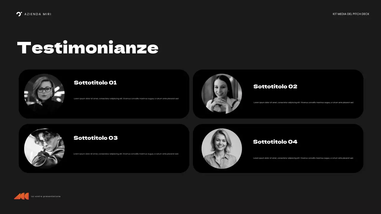 presentazione dei media in grassetto arancione