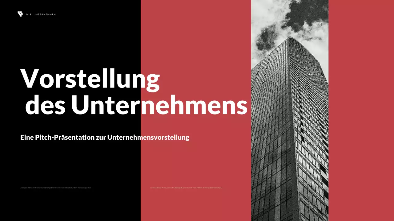 red modern business pitch