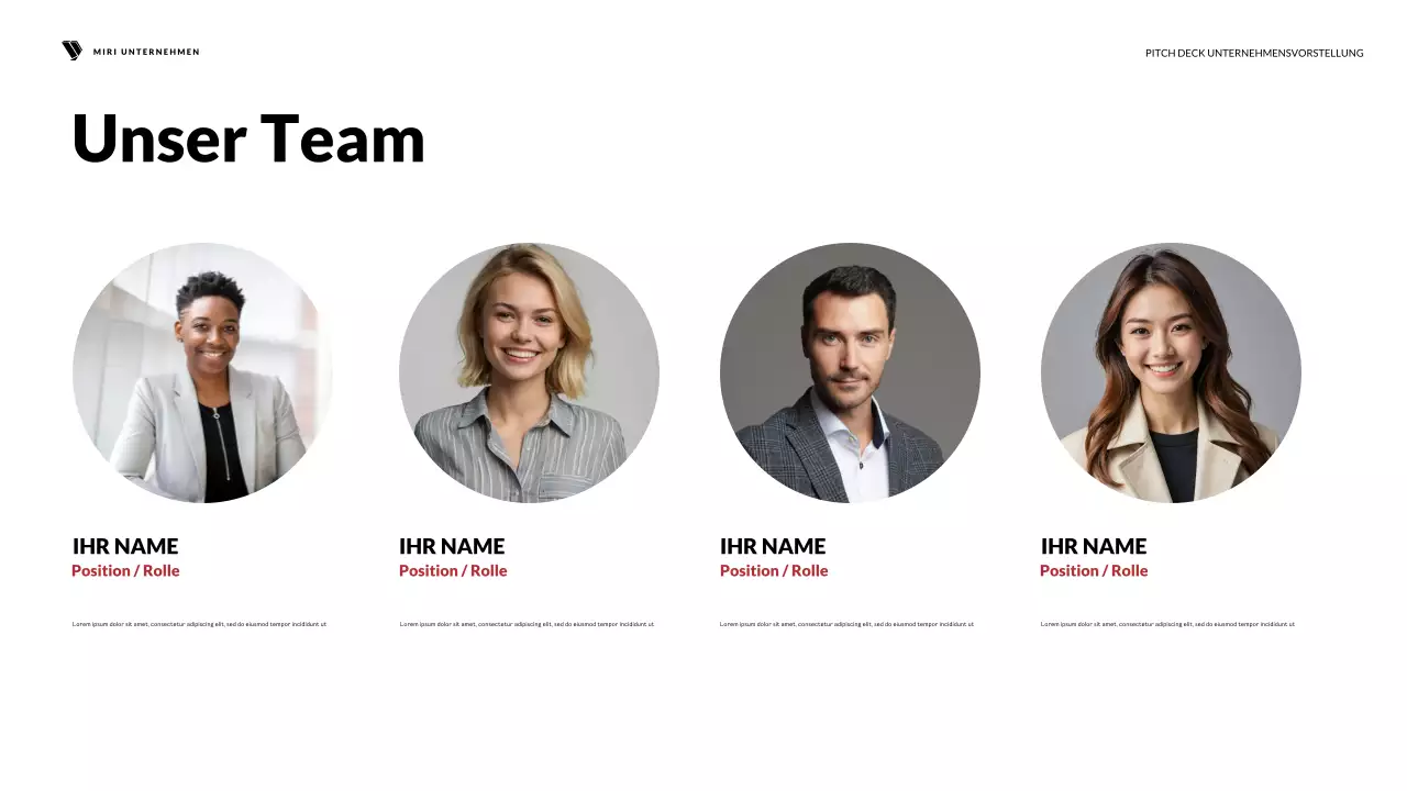 red modern business pitch