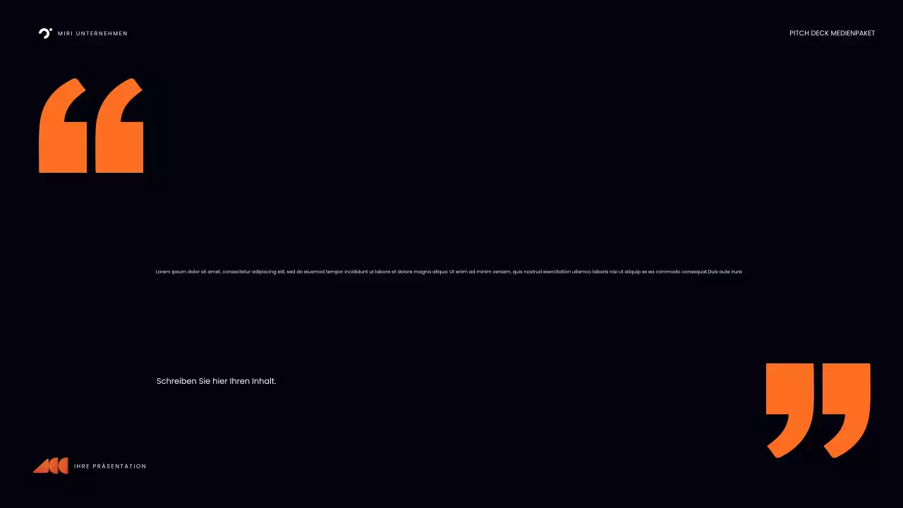 orange bold media presentation