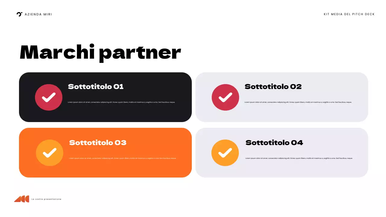 presentazione dei media in grassetto arancione