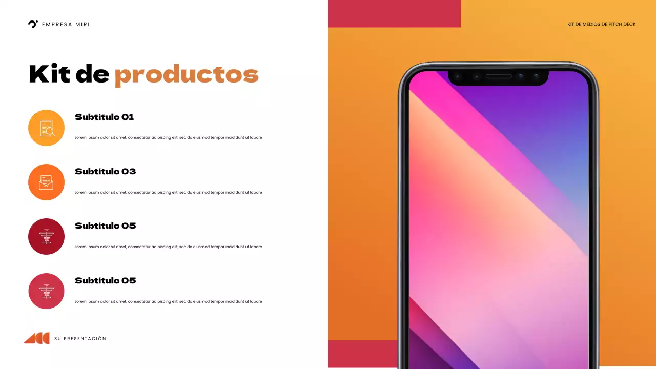 presentación de orange bold media