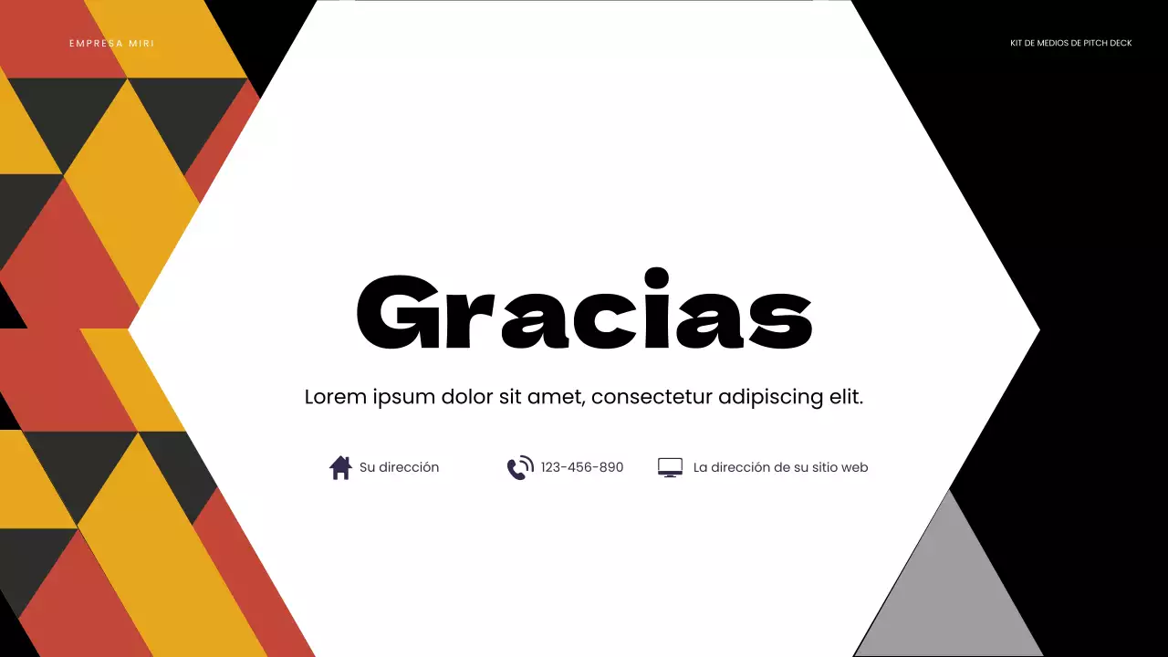 presentación de orange bold media