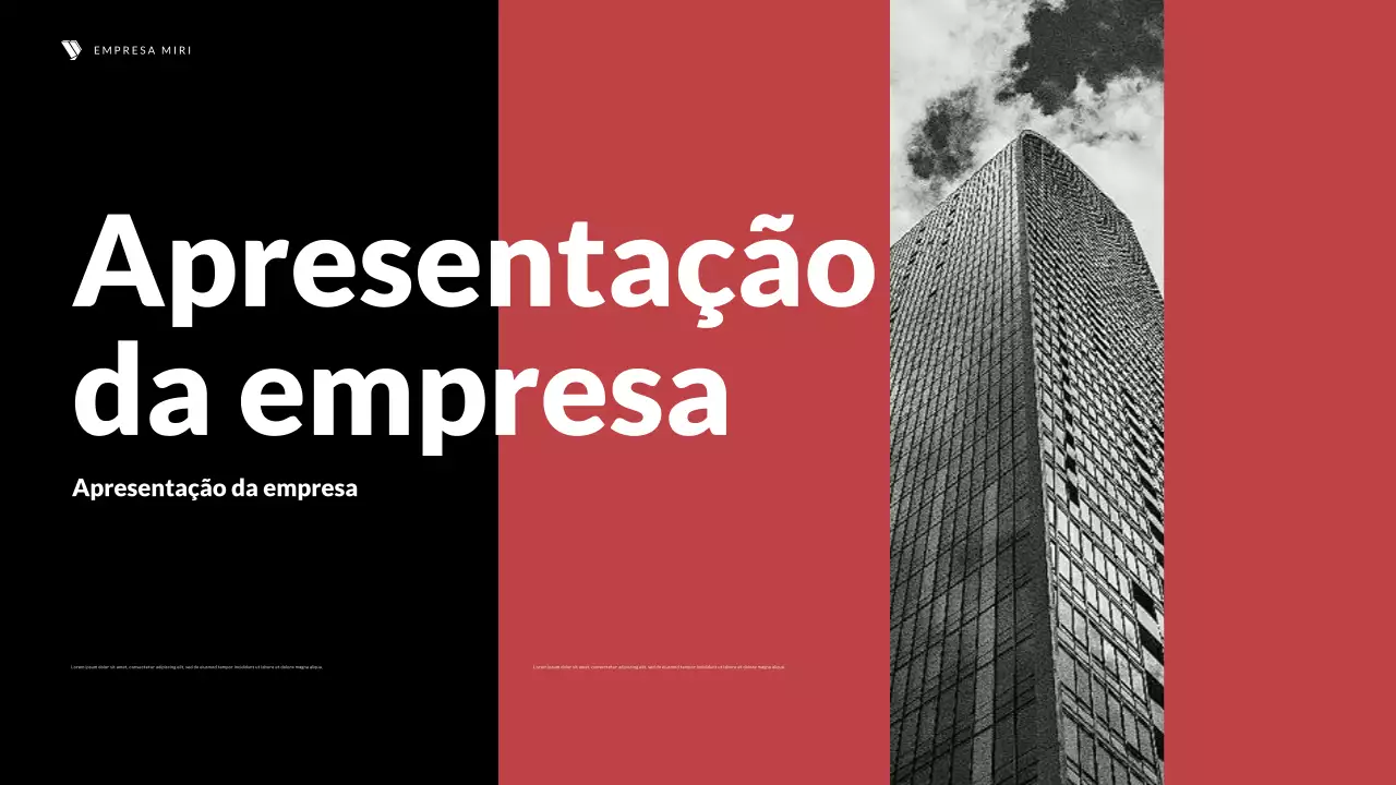 pitch empresarial moderno vermelho