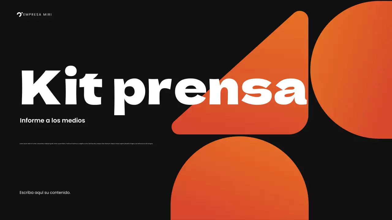 presentación de orange bold media