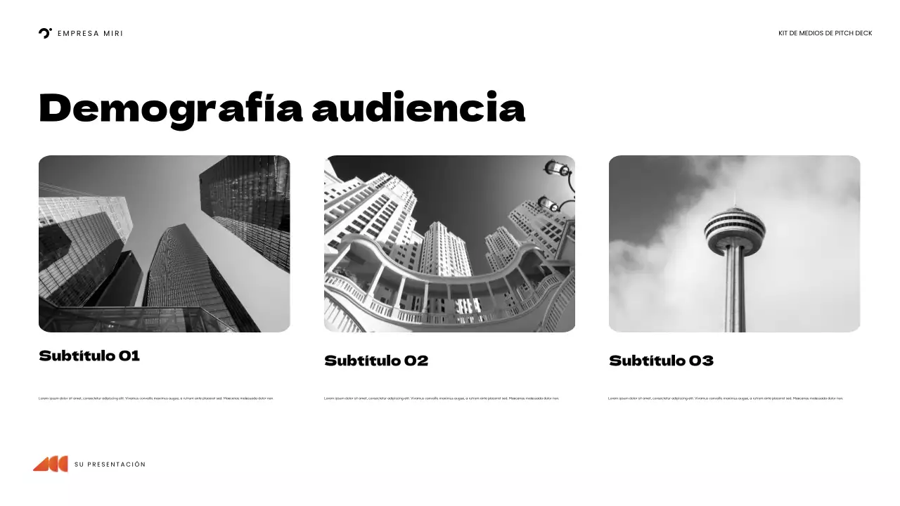 presentación de orange bold media