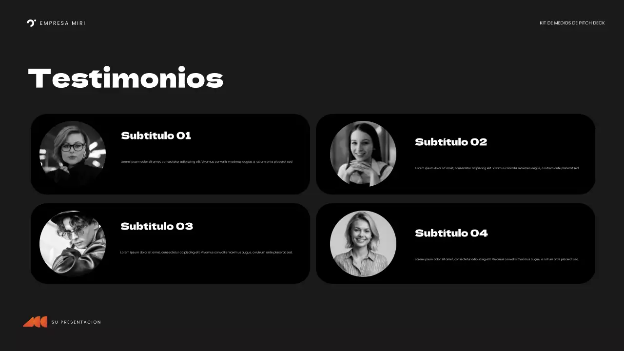 presentación de orange bold media