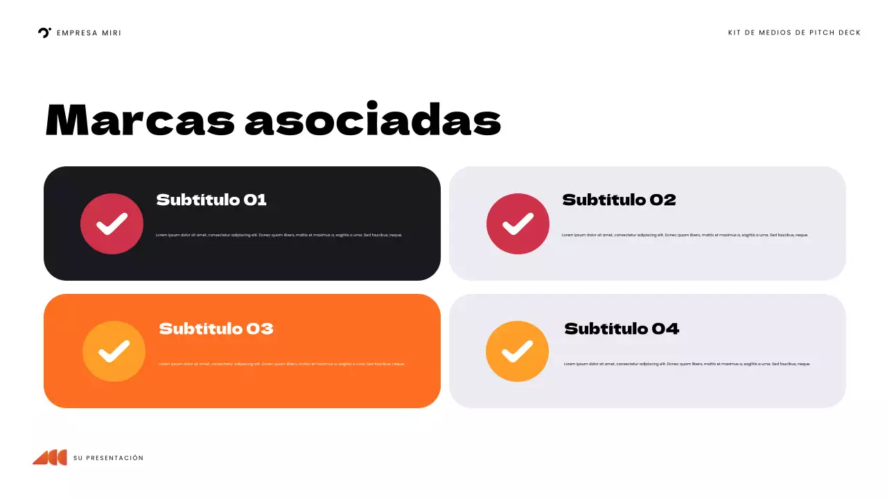 presentación de orange bold media