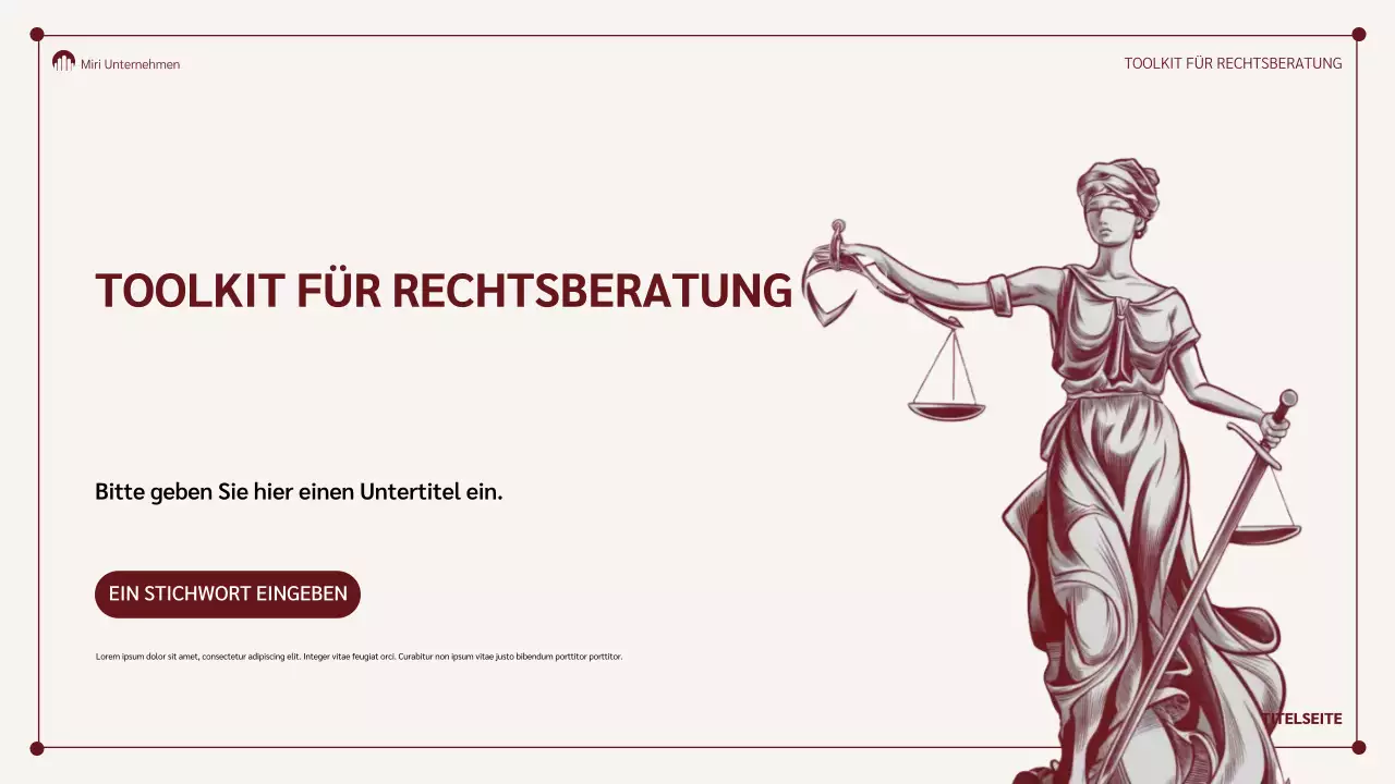 kastanienbraune klassische juristische Präsentation