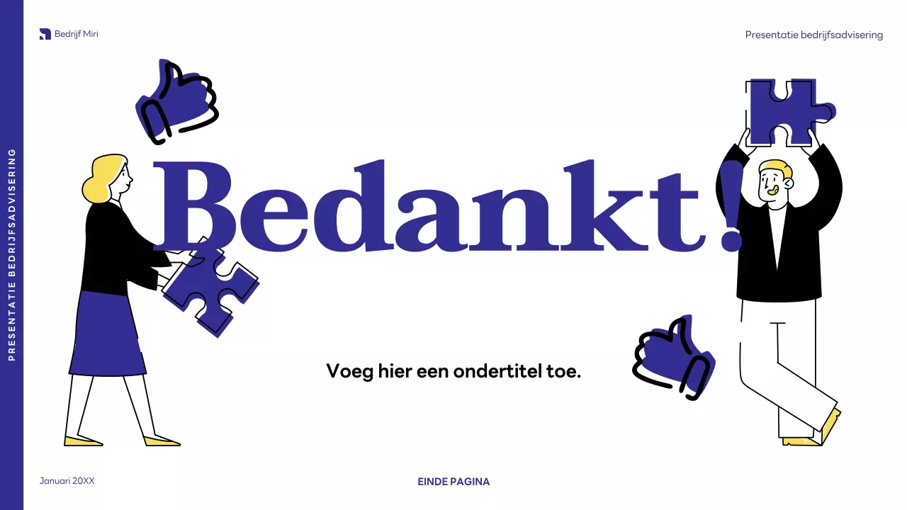 blauwe moderne bedrijfspresentatie