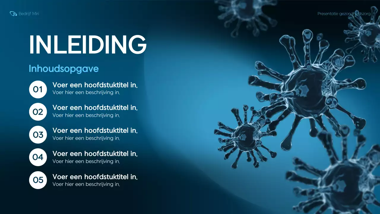 presentatie blauwe moderne gezondheidszorg