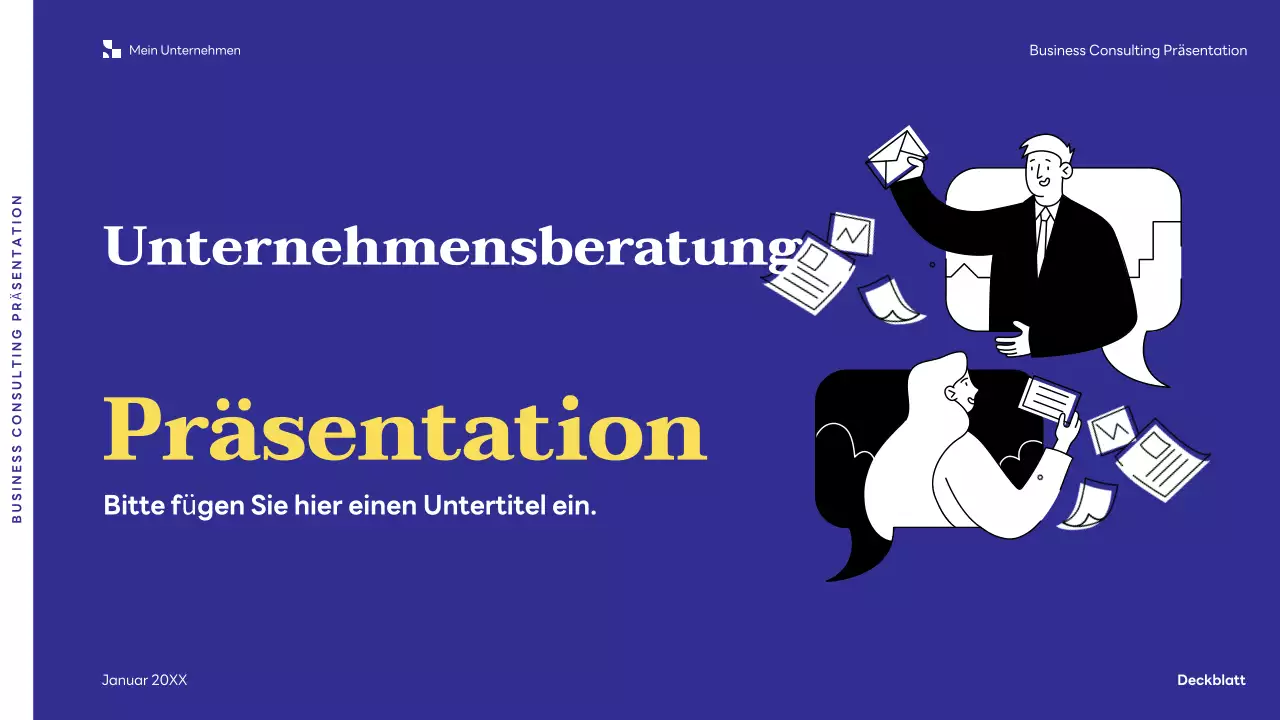 blaue moderne Business-Präsentation