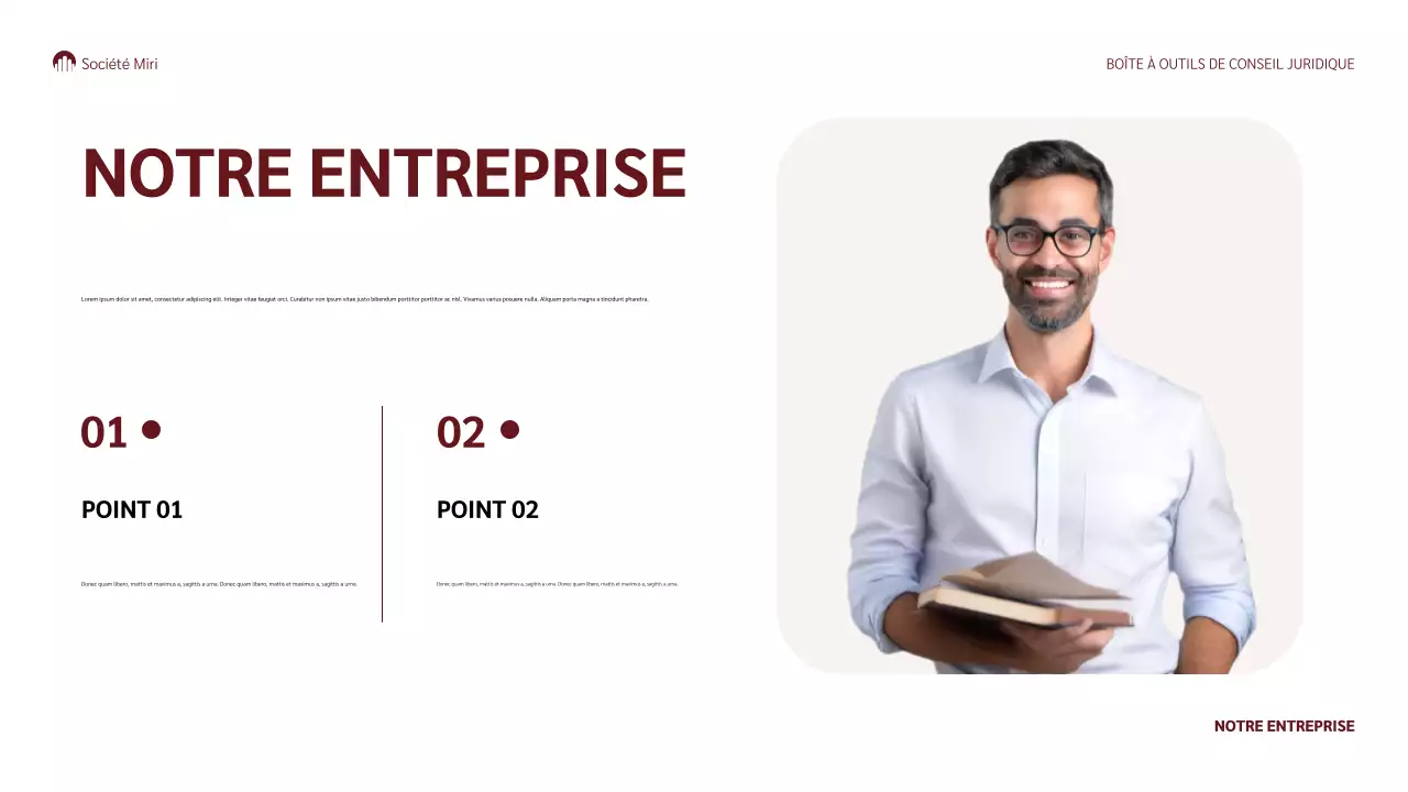 présentation juridique classique marron