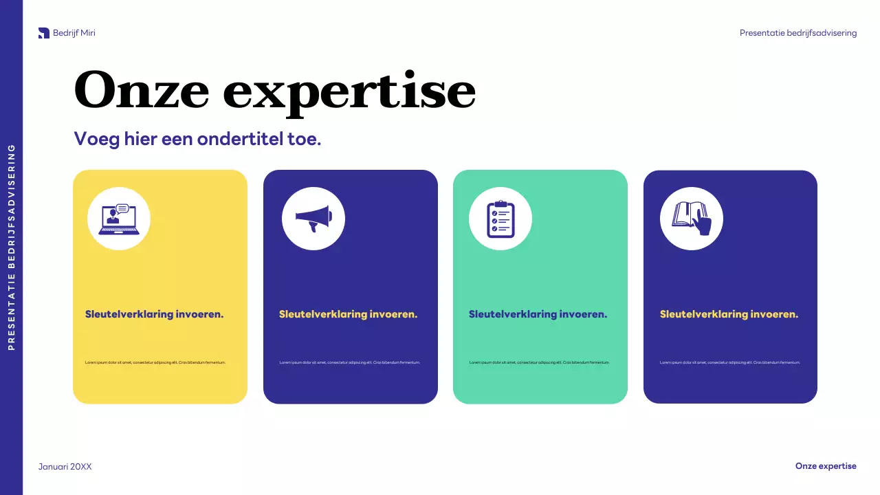 blauwe moderne bedrijfspresentatie