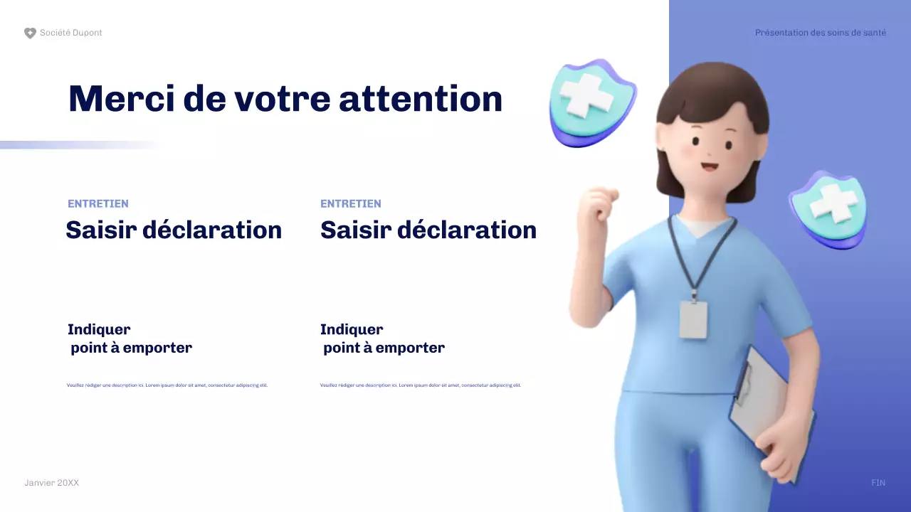 présentation de la marine sur les soins de santé modernes