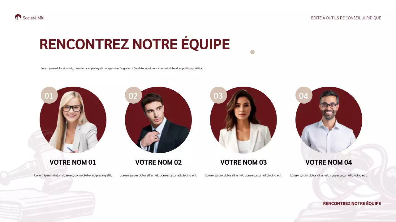 présentation juridique classique marron