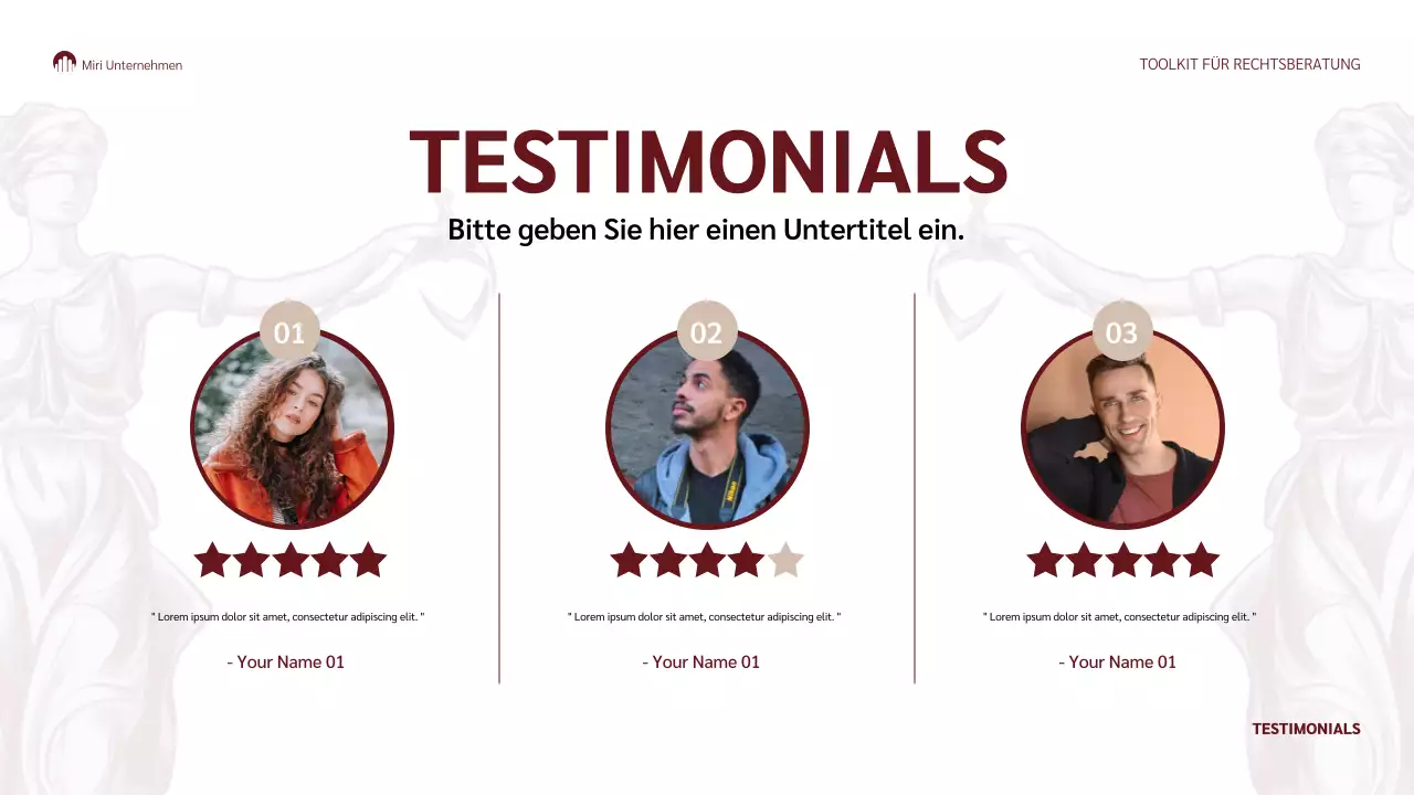 kastanienbraune klassische juristische Präsentation