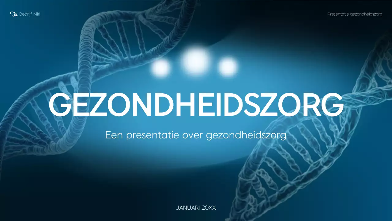 presentatie blauwe moderne gezondheidszorg