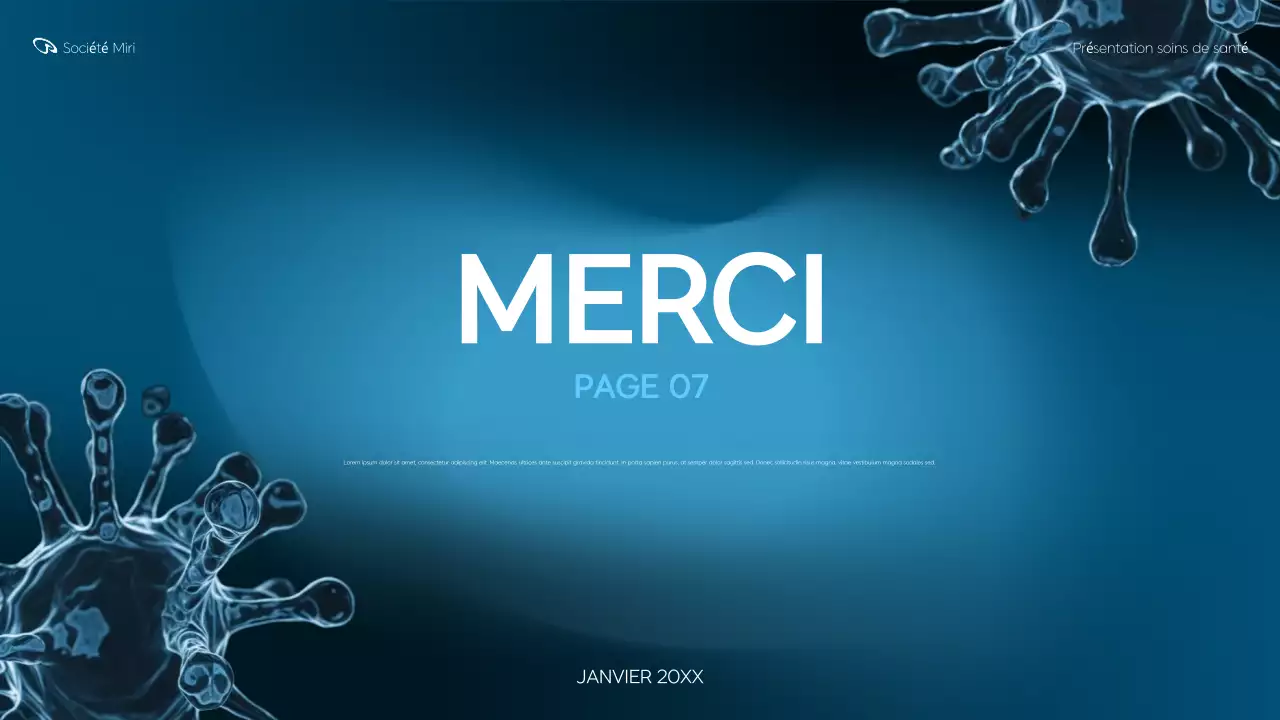 présentation des soins de santé modernes bleus