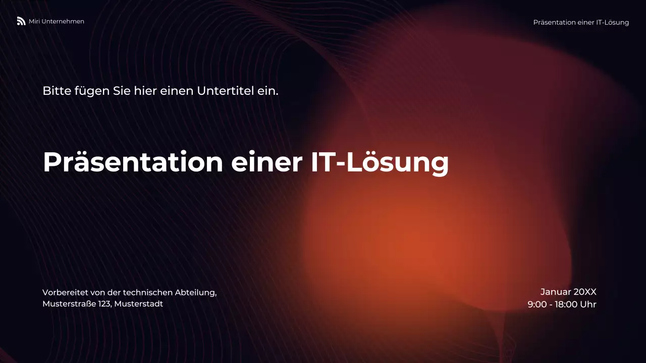 orange moderne IT-Präsentation