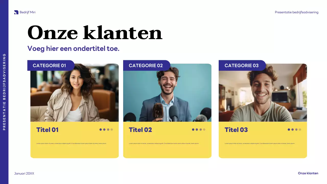 blauwe moderne bedrijfspresentatie