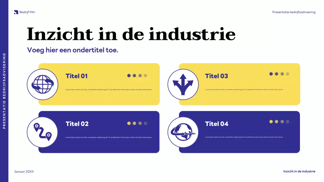 blauwe moderne bedrijfspresentatie