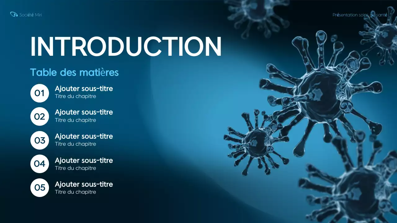 présentation des soins de santé modernes bleus