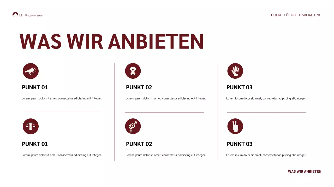 kastanienbraune klassische juristische Präsentation