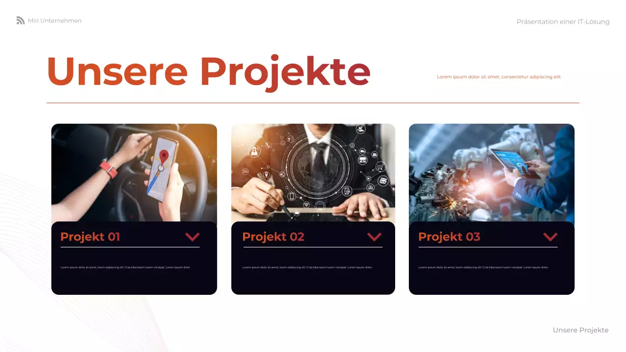 orange moderne IT-Präsentation