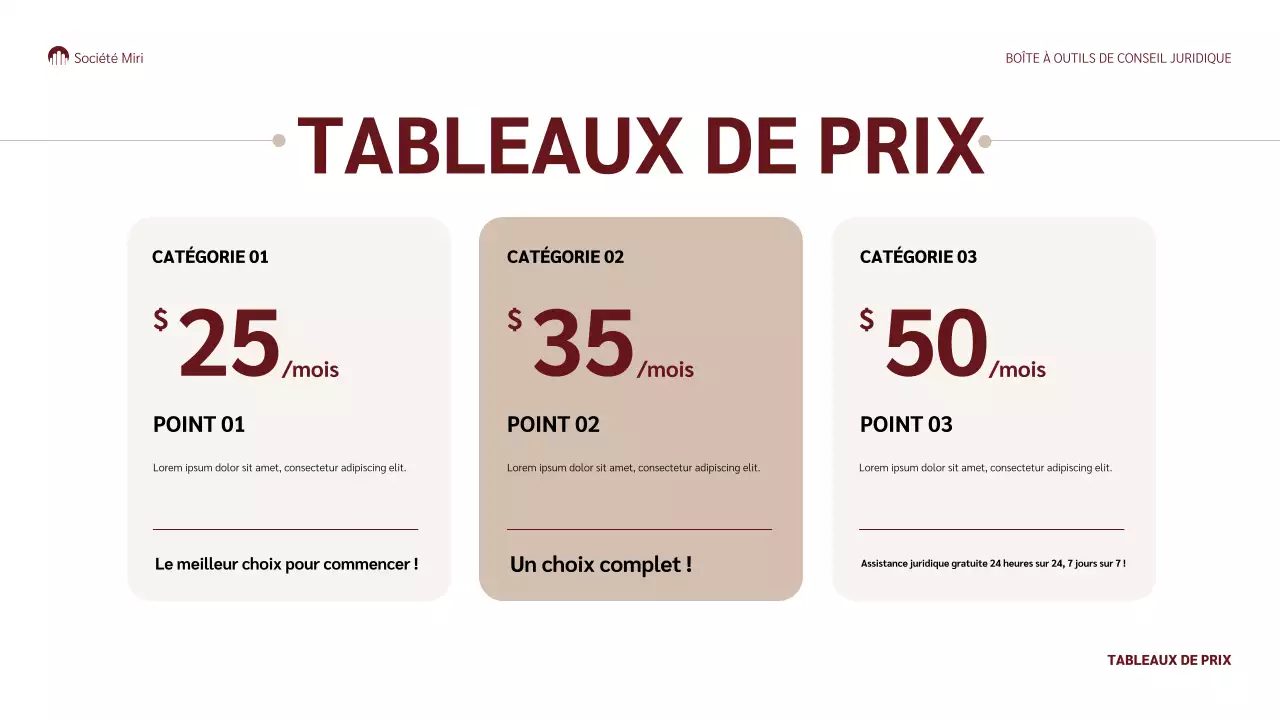 présentation juridique classique marron