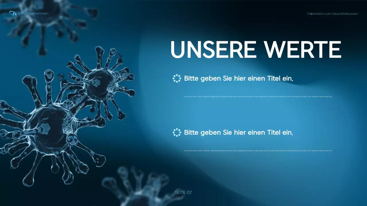 blue modern healthcare Präsentation