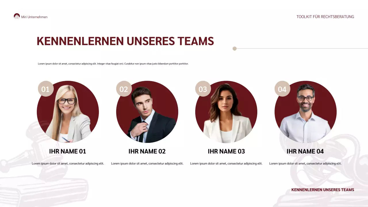 kastanienbraune klassische juristische Präsentation