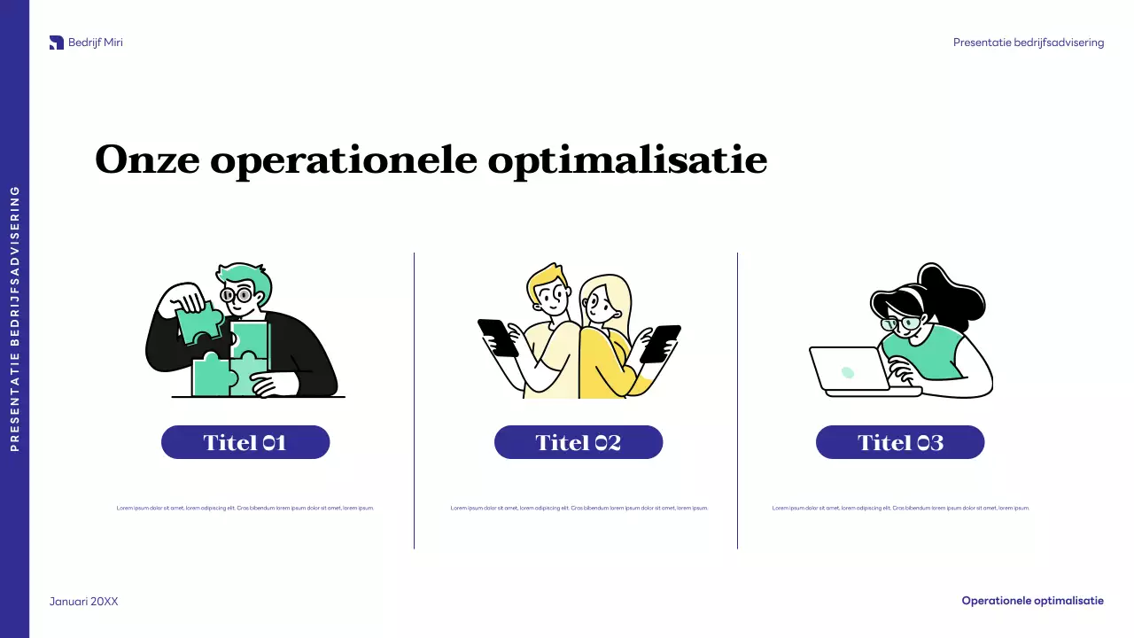 blauwe moderne bedrijfspresentatie