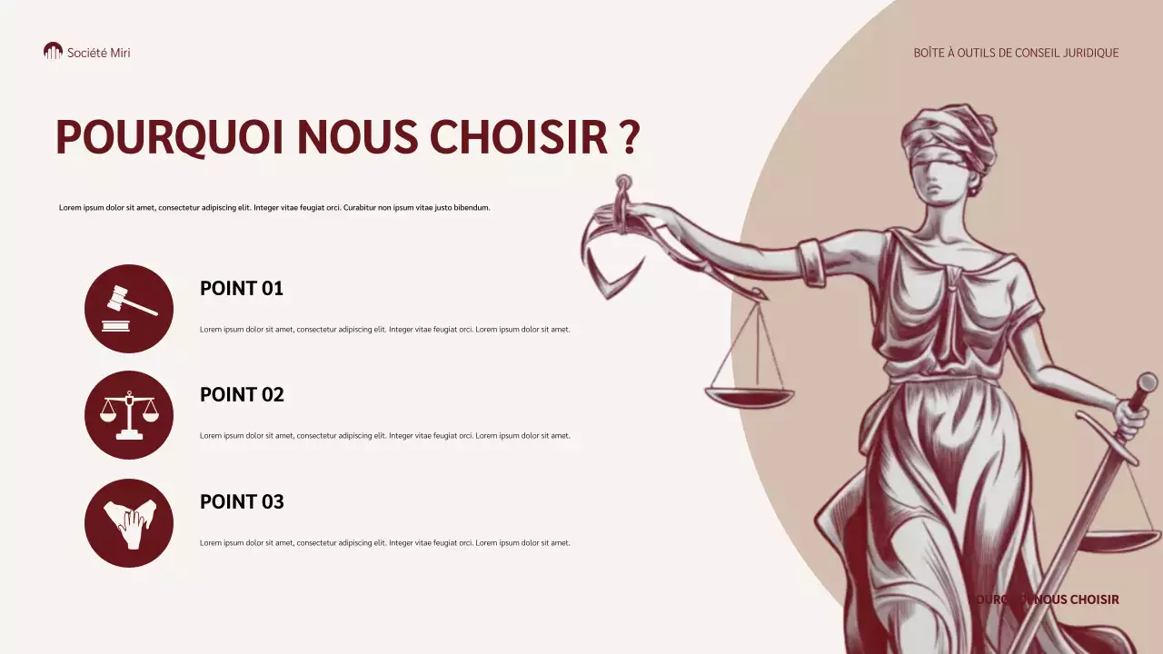 présentation juridique classique marron