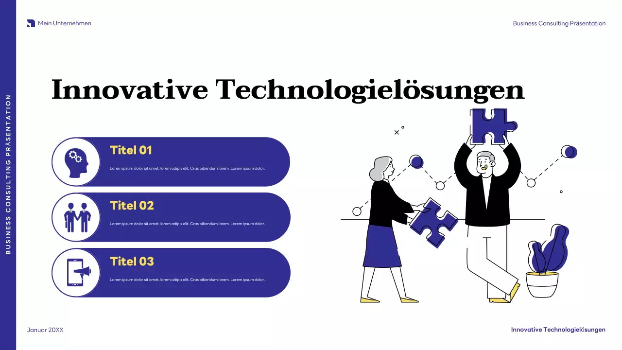 blaue moderne Business-Präsentation