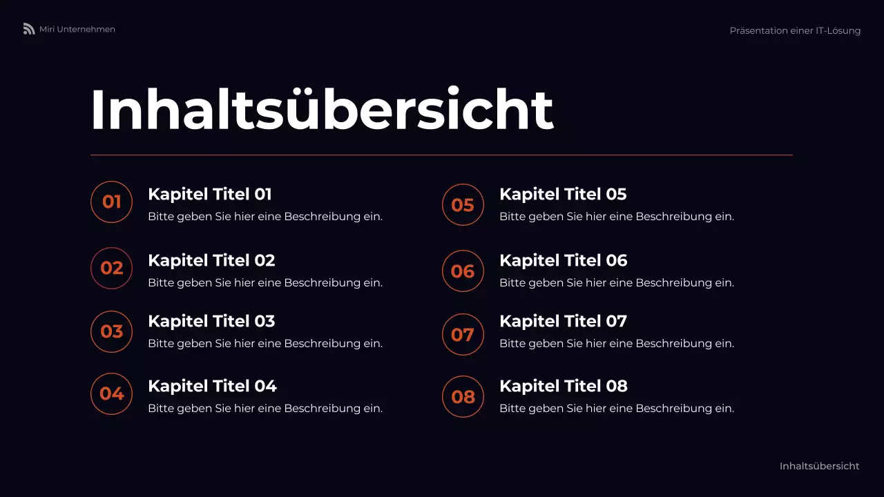 orange moderne IT-Präsentation