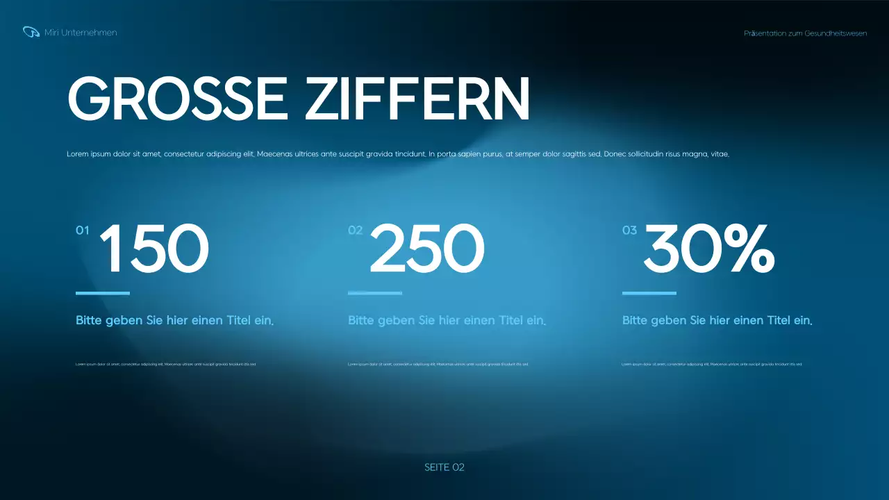 blue modern healthcare Präsentation