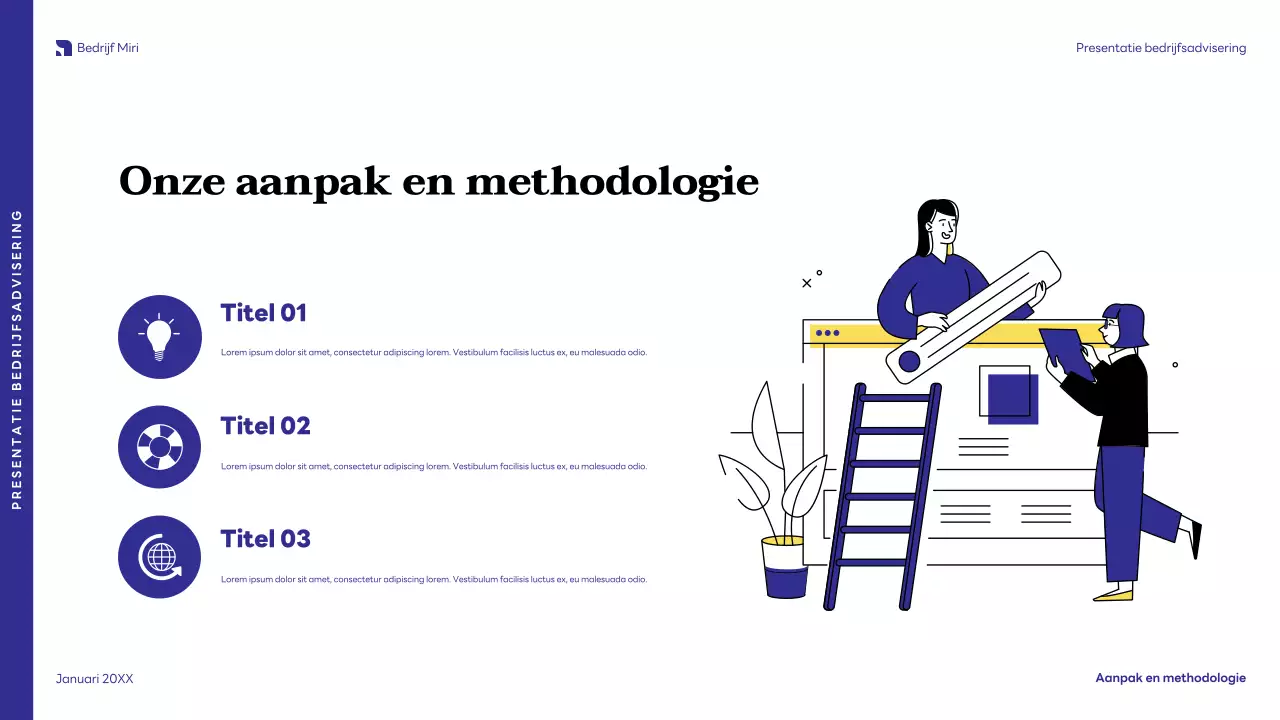 blauwe moderne bedrijfspresentatie