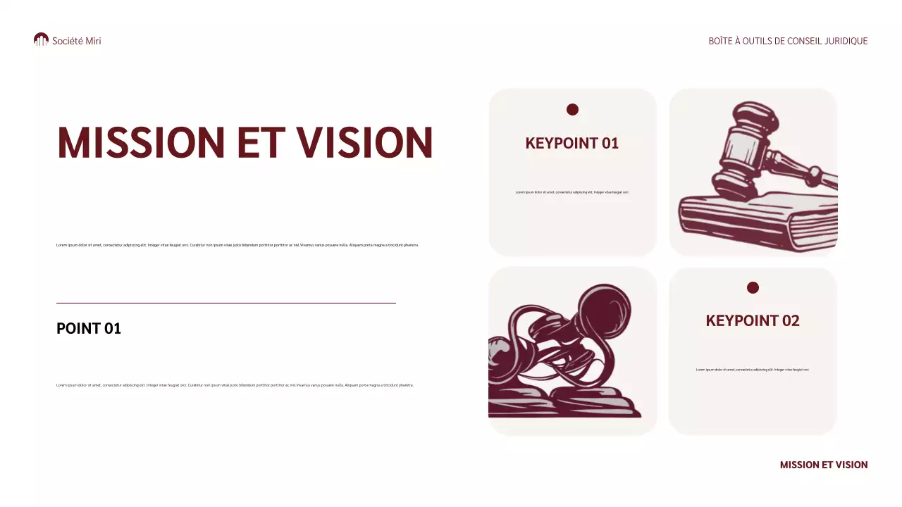 présentation juridique classique marron