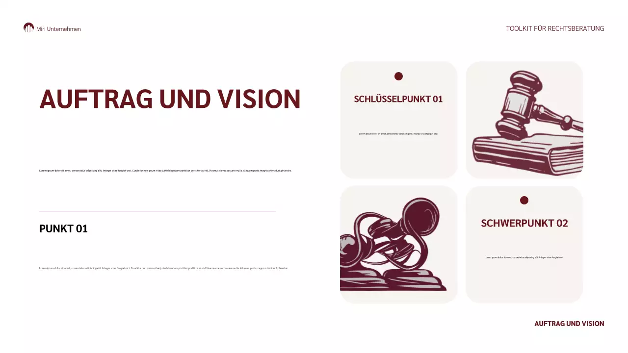 kastanienbraune klassische juristische Präsentation