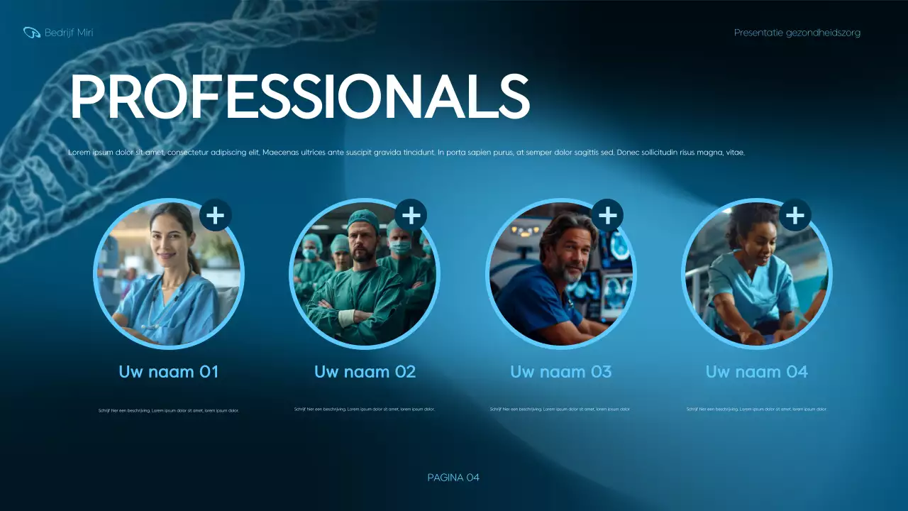 presentatie blauwe moderne gezondheidszorg