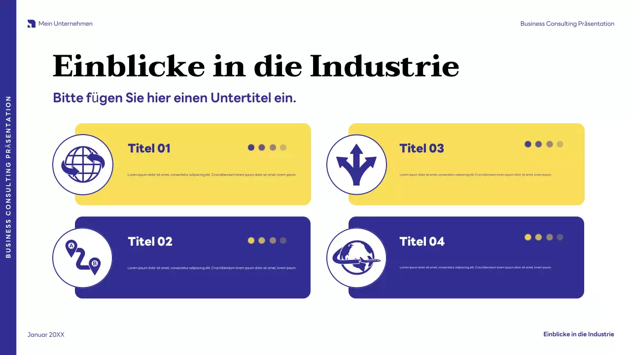 blaue moderne Business-Präsentation
