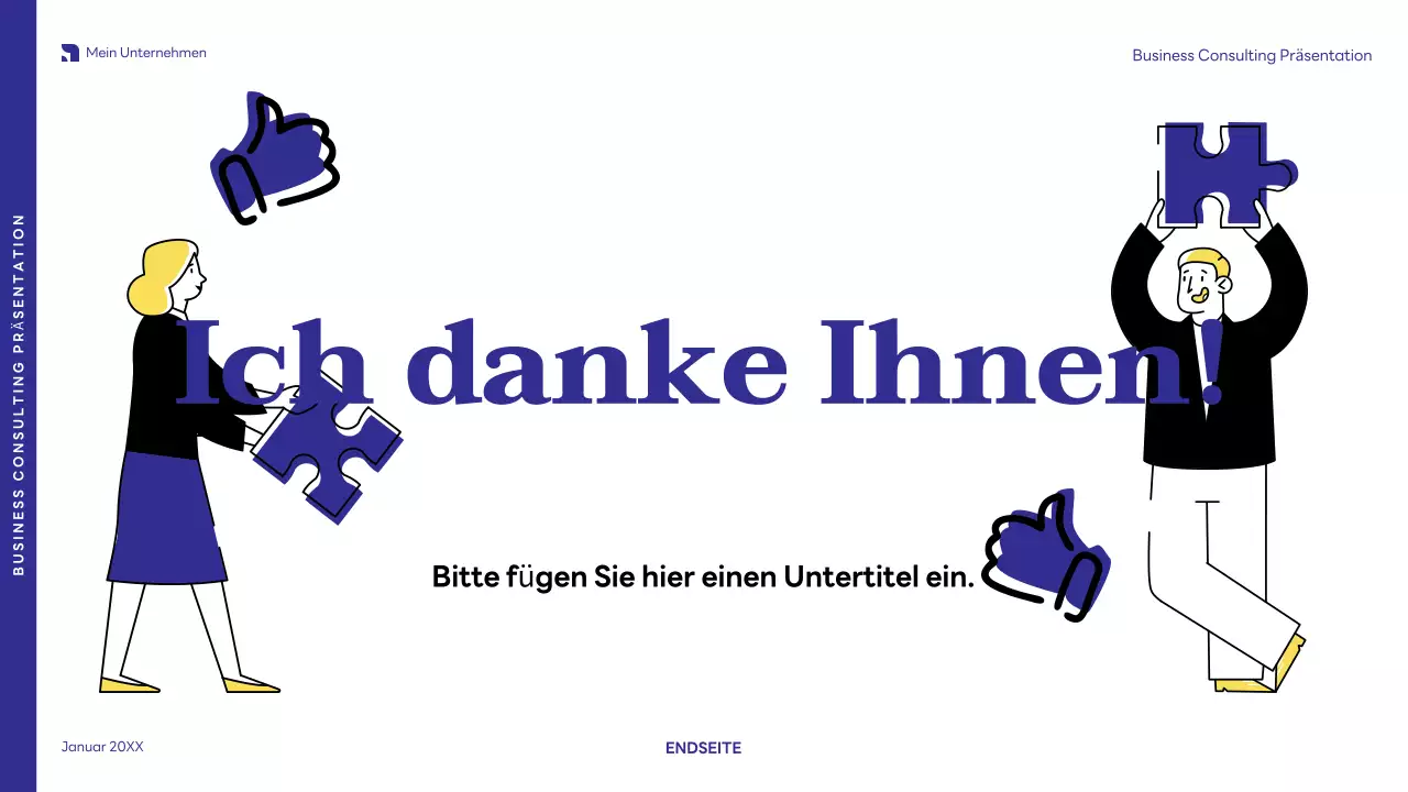 blaue moderne Business-Präsentation