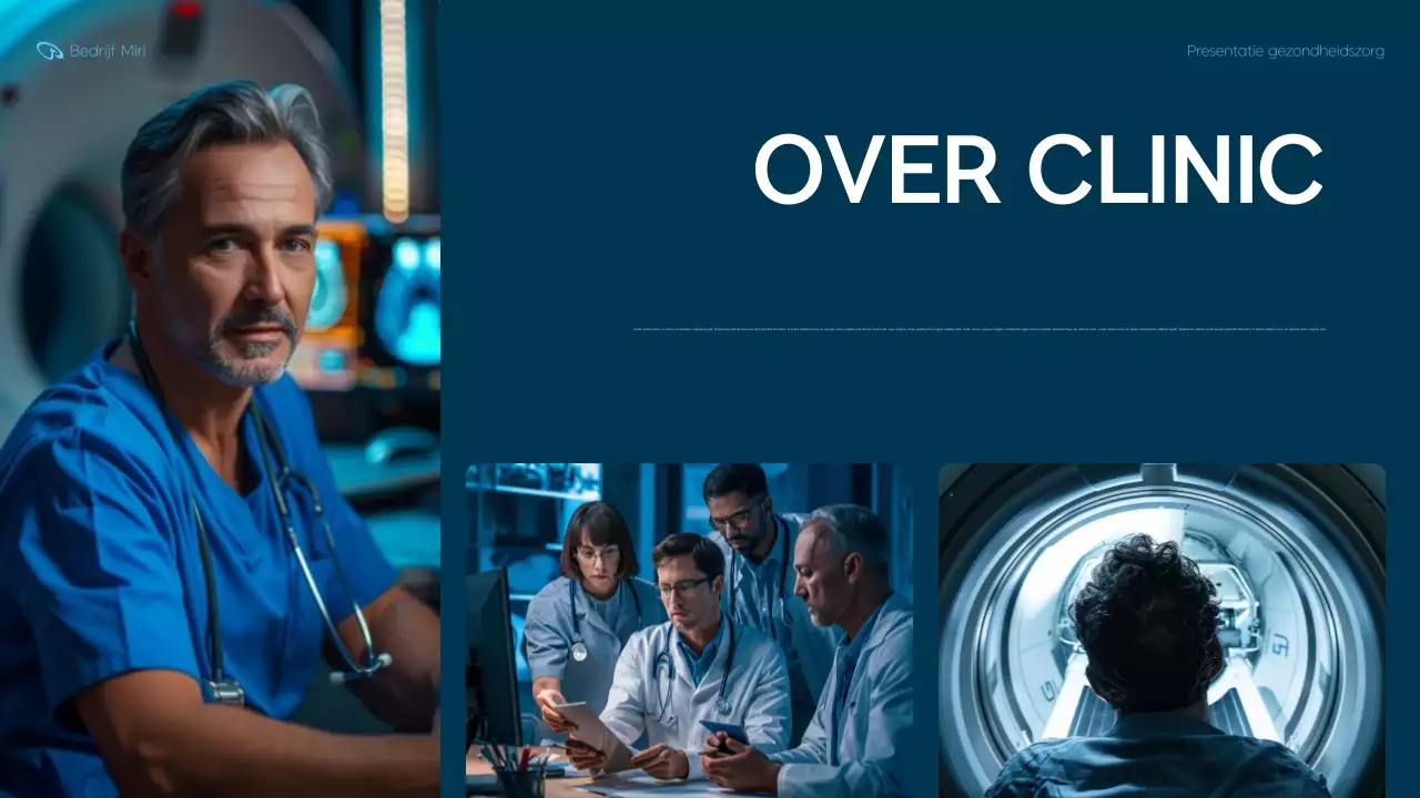 presentatie blauwe moderne gezondheidszorg