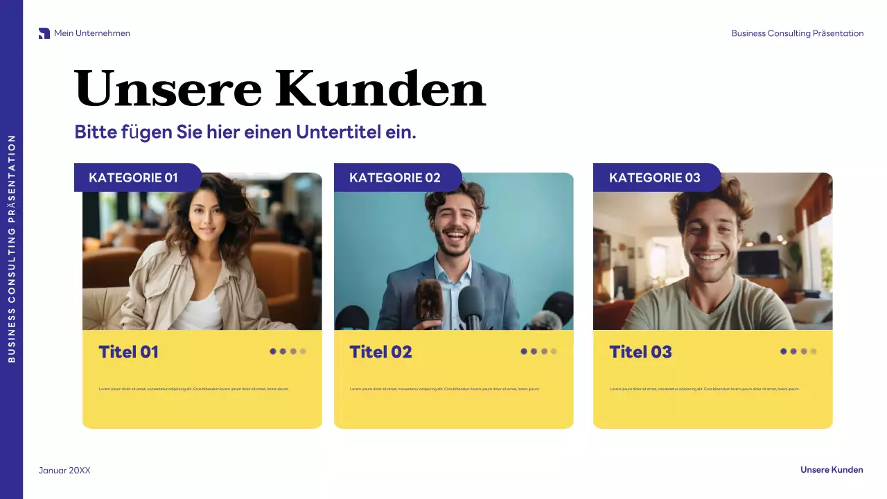 blaue moderne Business-Präsentation