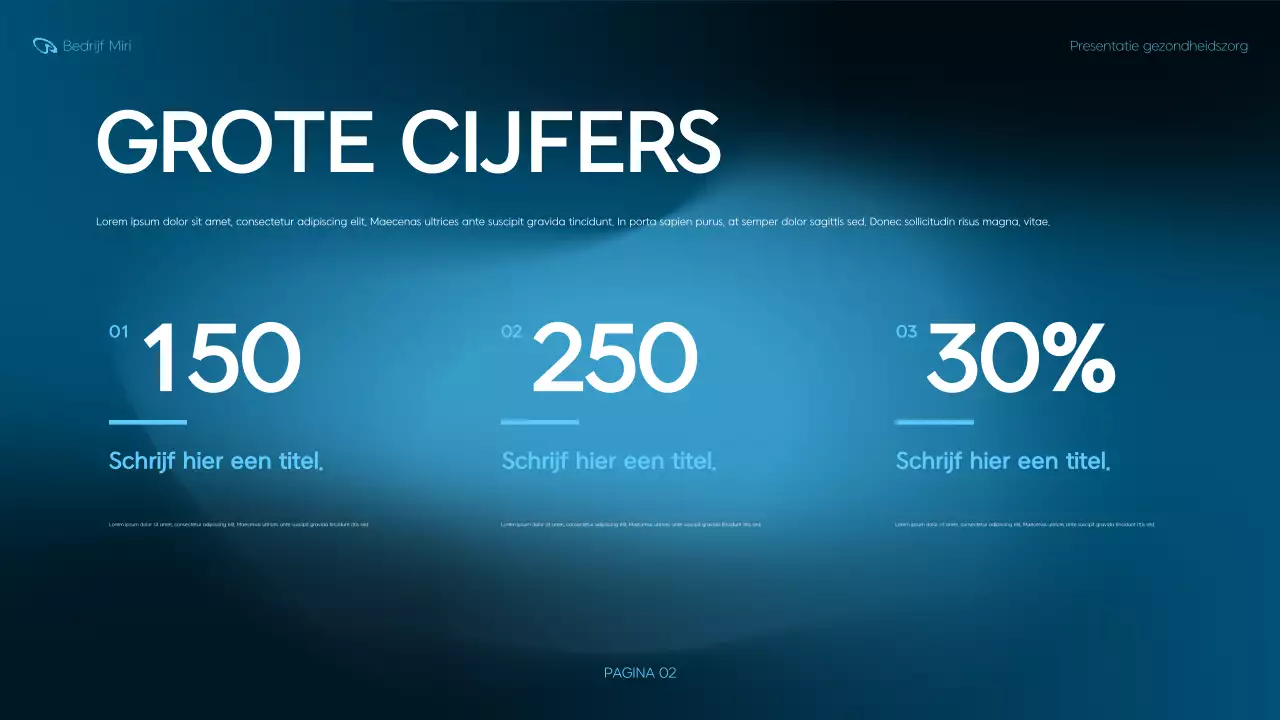 presentatie blauwe moderne gezondheidszorg