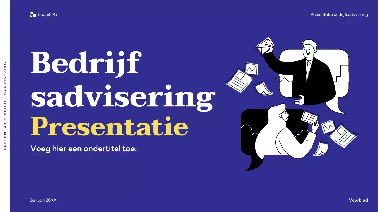 blauwe moderne bedrijfspresentatie